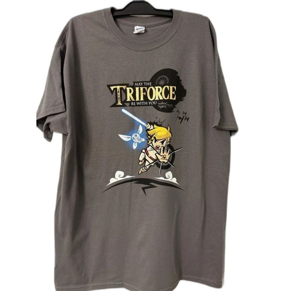 Zelda Star Wars Mashup T-Shirt May the Triforce Be With You Size XL